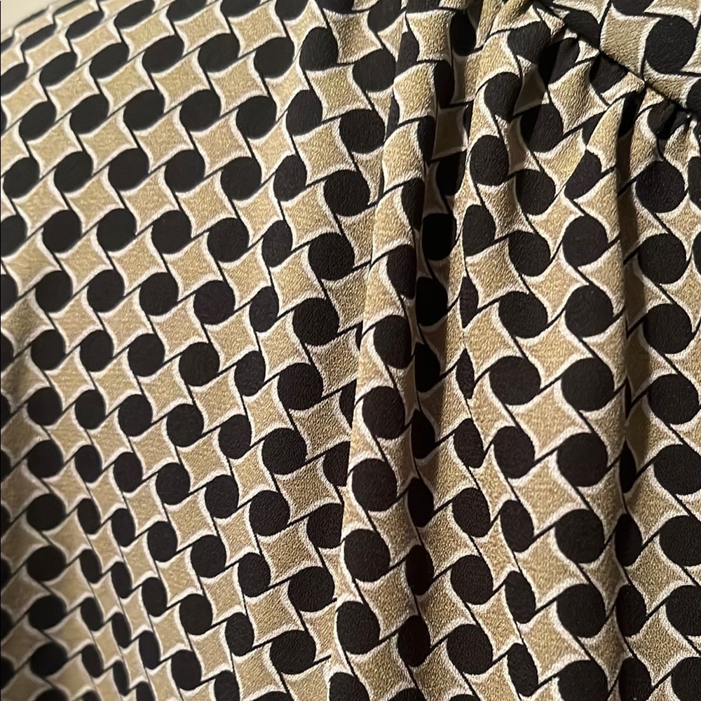 Nordstrom Olive and Black Geometric Blouse - Picture 6 of 7